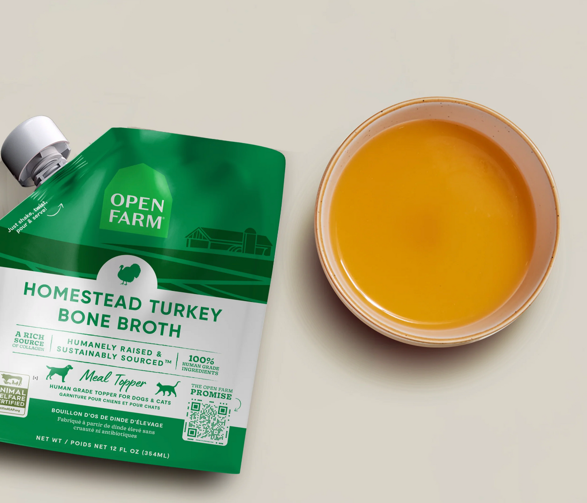 Homestead Turkey Bone Broth For Dogs