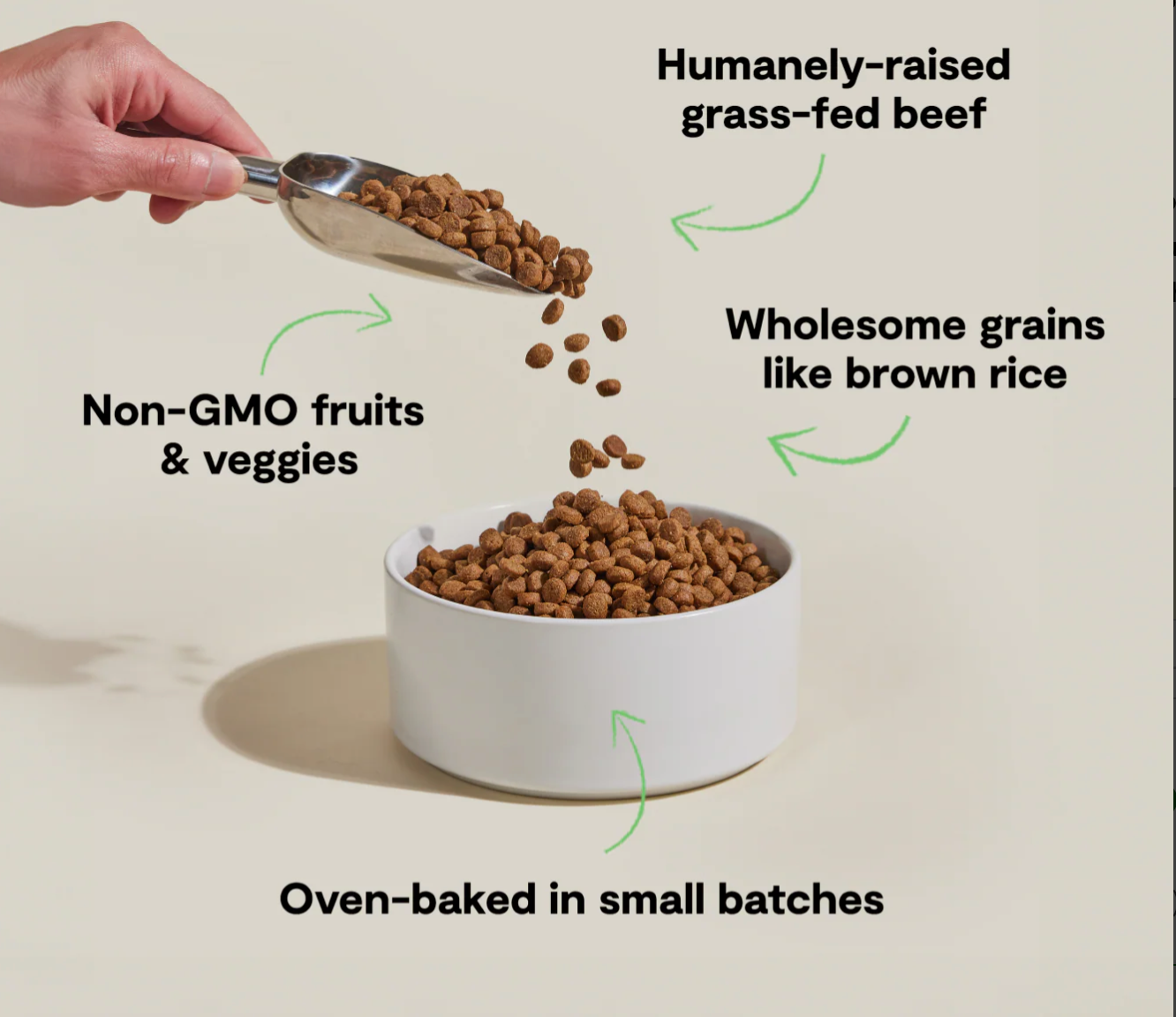 Goodbowl™ Grass-Fed Beef & Brown Rice Dog Kibble