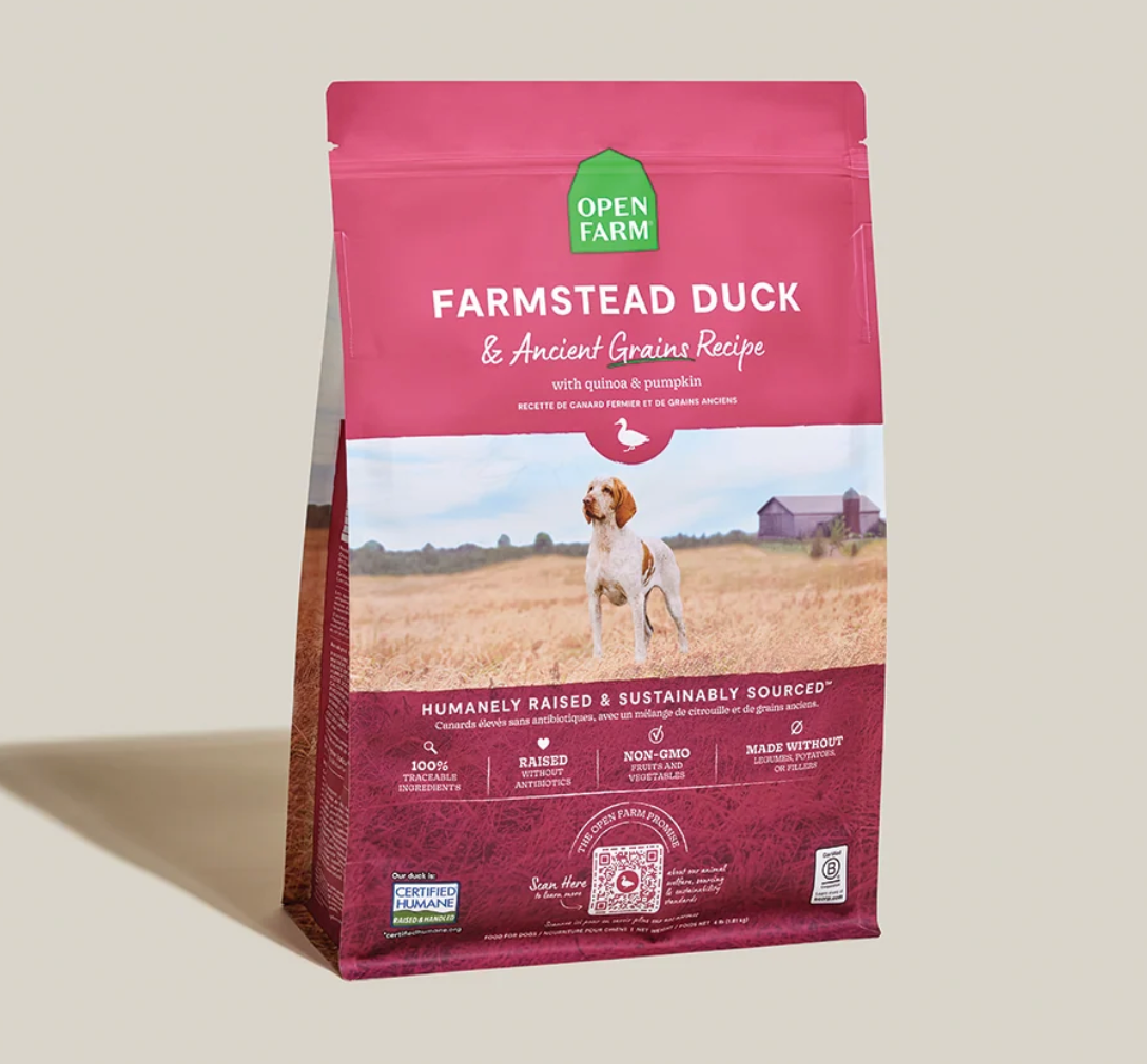 Farmstead Duck Ancient Grains Dog Kibble