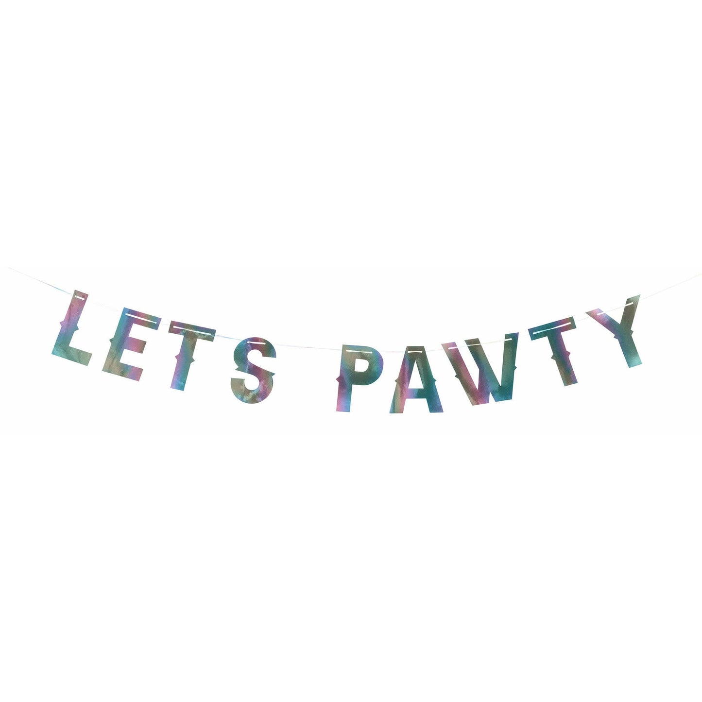 Let's Pawty Iridescent Celebration Banner: One Size