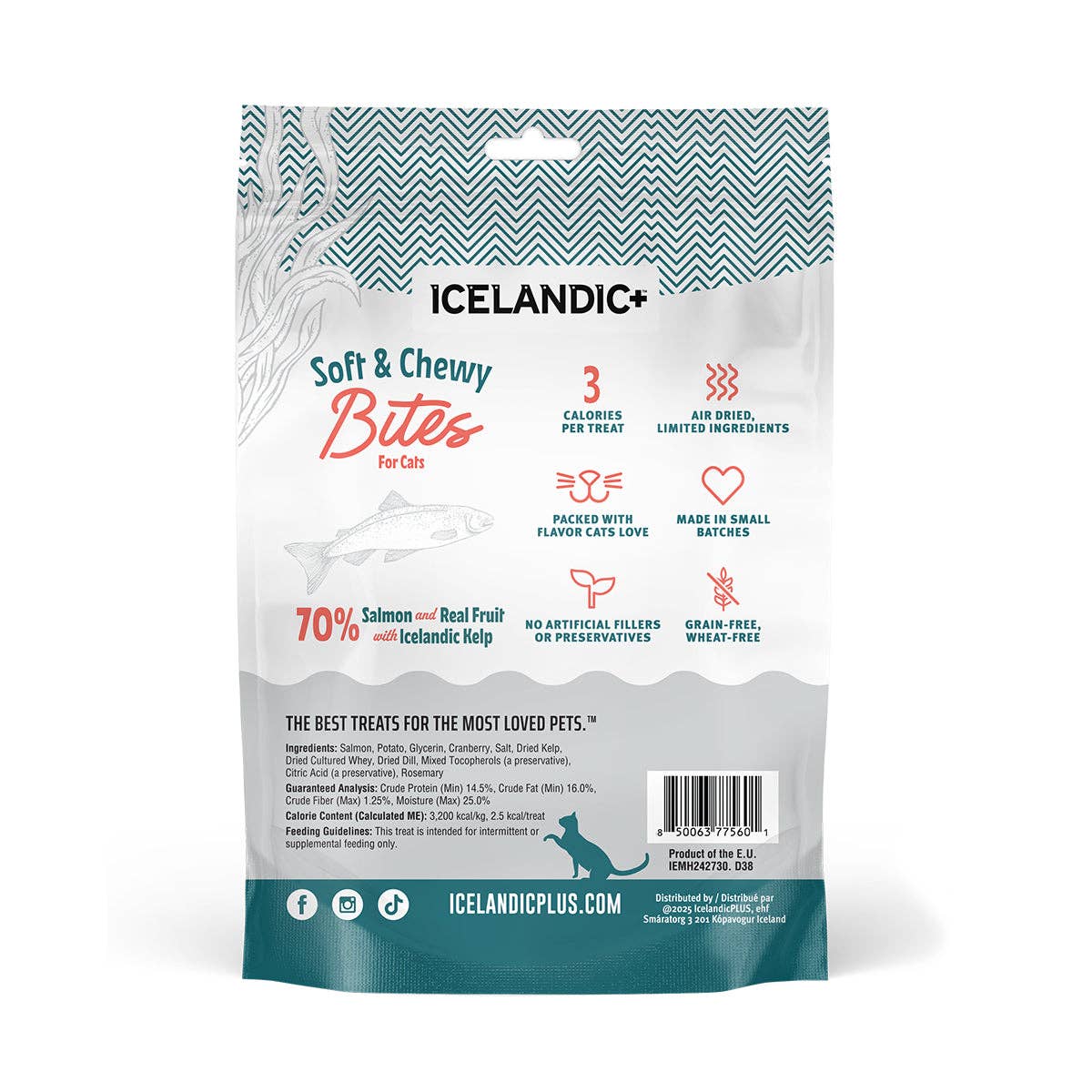 Salmon, Cranberry & Kelp Recipe Soft & Chewy Bites for Cats