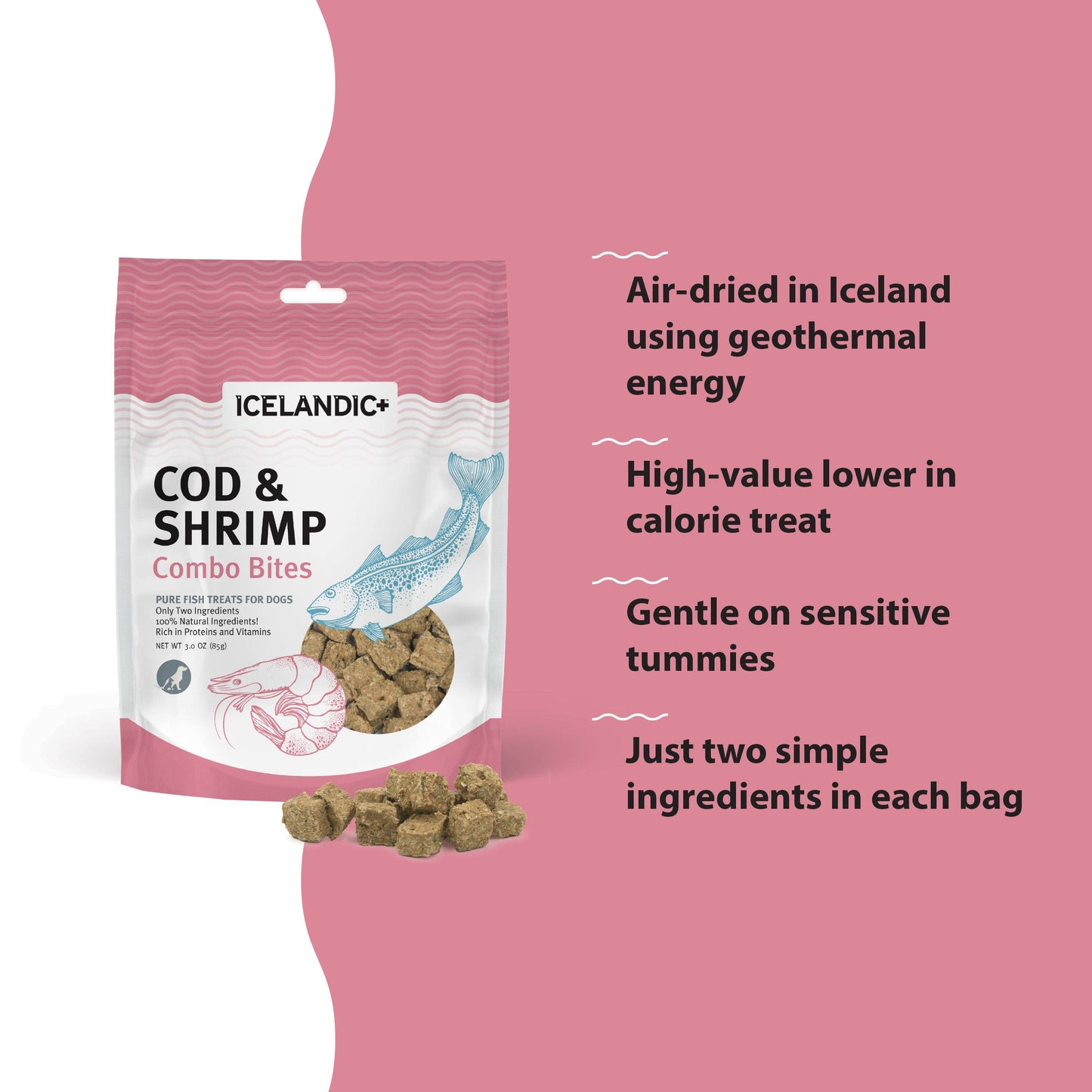 Cod & Shrimp Combo Bites Fish Dog Treats