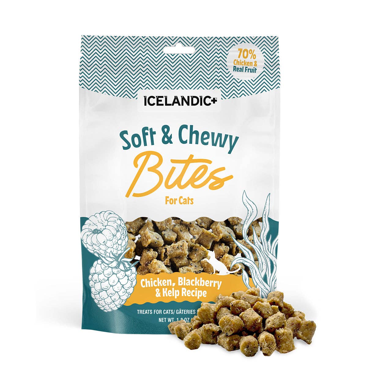 Salmon, Cranberry & Kelp Recipe Soft & Chewy Bites for Cats
