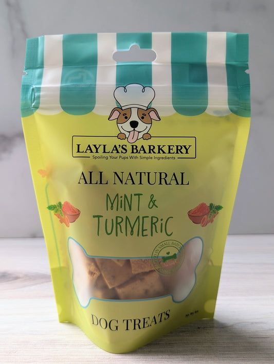All Natural Mint & Turmeric Dog Treats