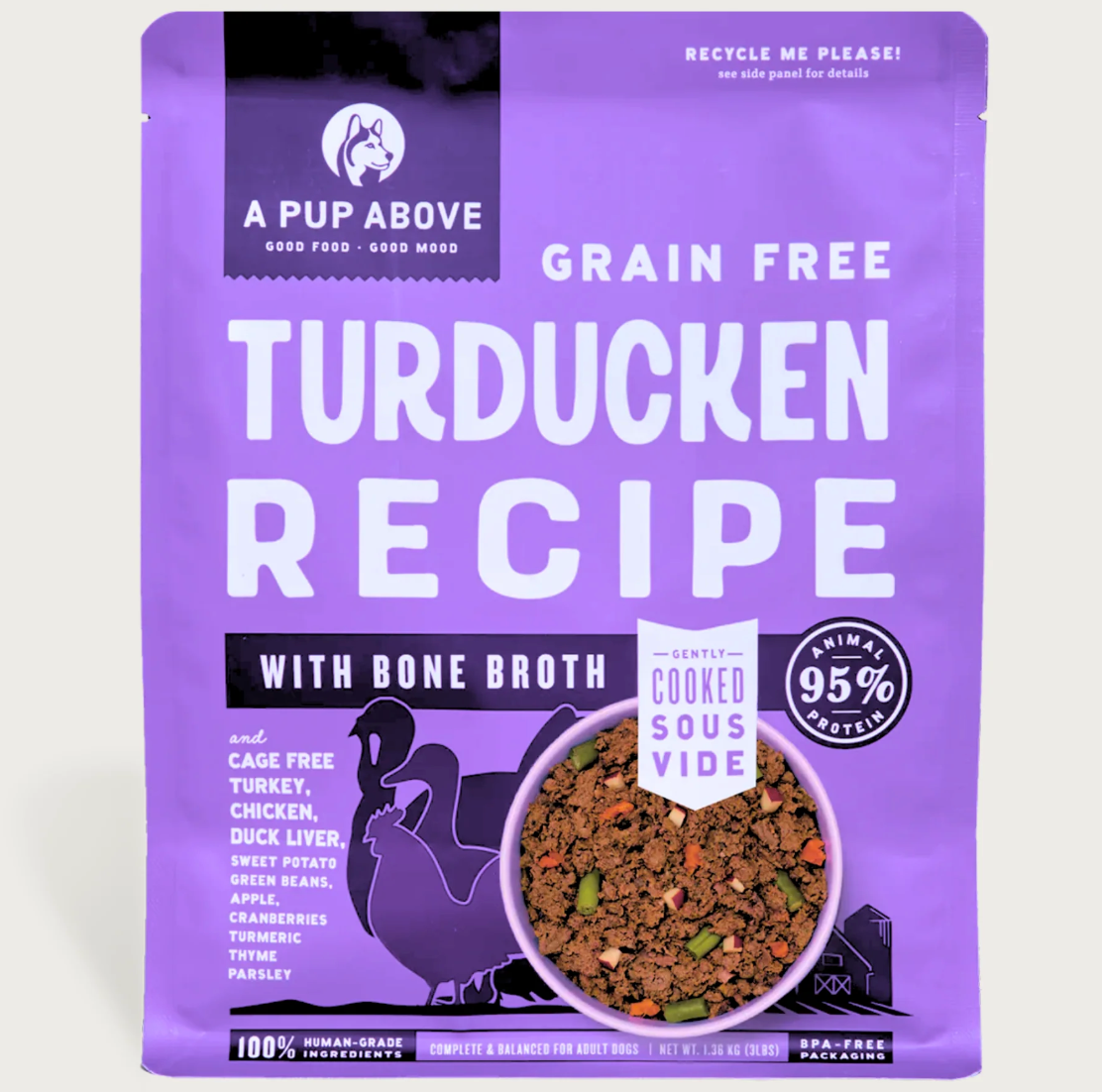 Turducken, Gently Cooked Frozen Dog Food