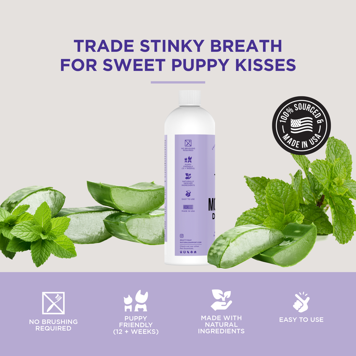 The Only Doggy Mouthwash Dogs Need: 3 ounce